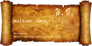 Wallner Imre névjegykártya